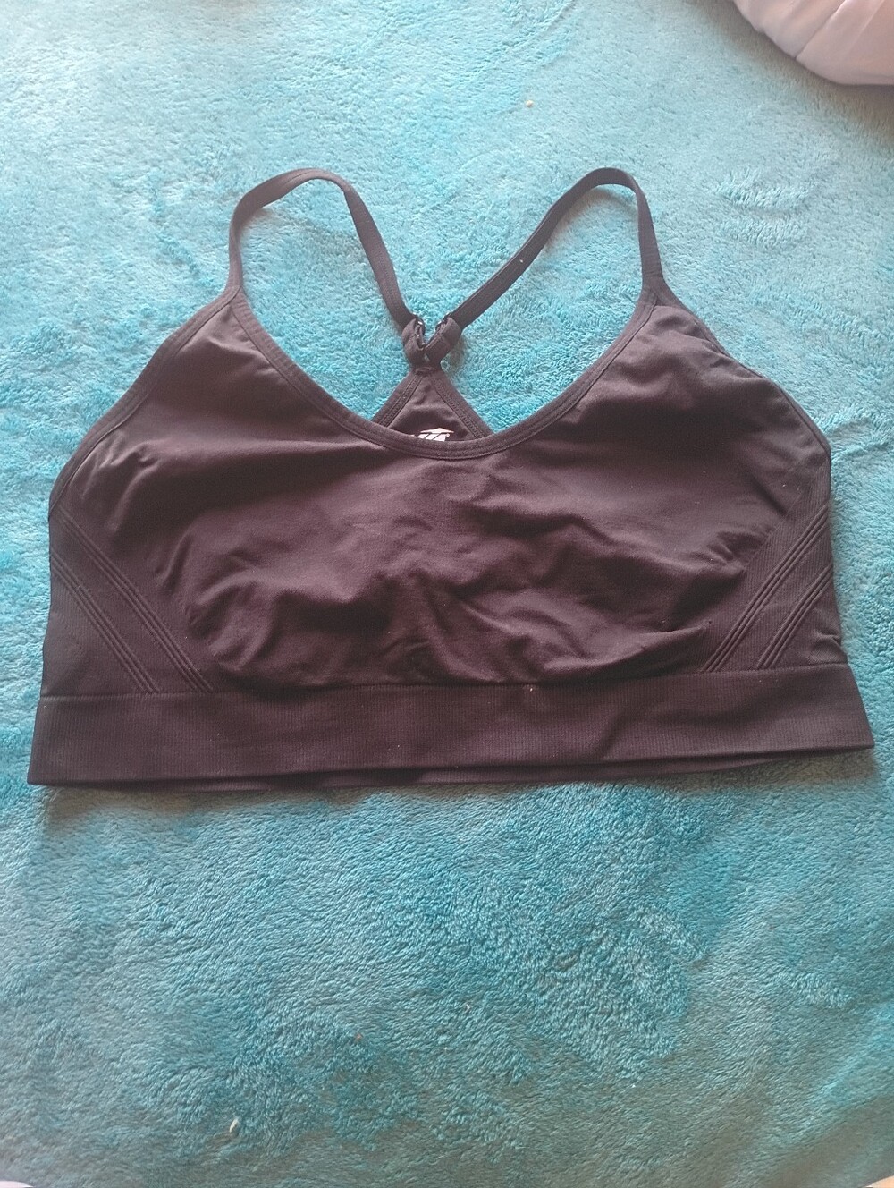 Avia Black Seamless Sports Bralette with Racerback